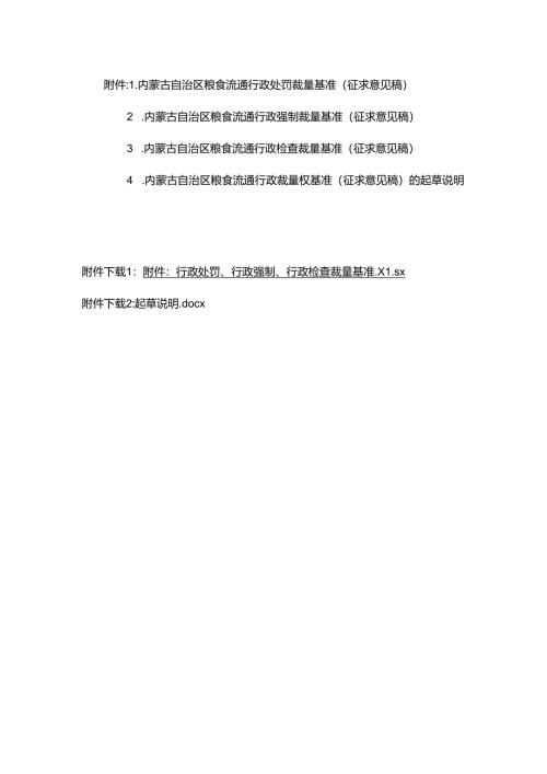 《内蒙古自治区粮食流通行政裁量权基准（征.docx