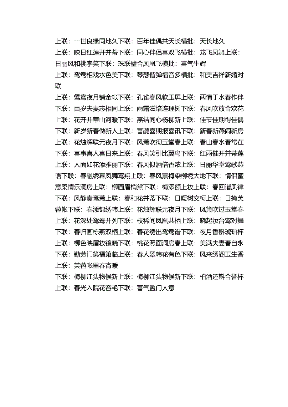 2022最新结婚七字对联带横批-新婚对联大全.docx_第3页