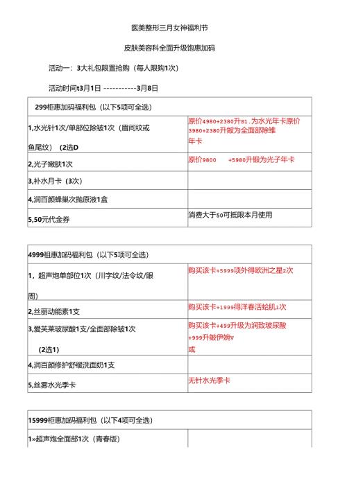 医美整形3月营销政策方案.docx