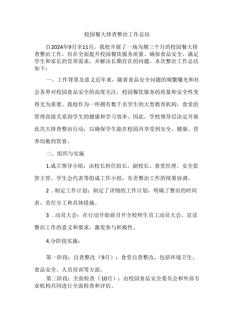 校园食堂营养餐大排查整治工作总结.docx_第1页