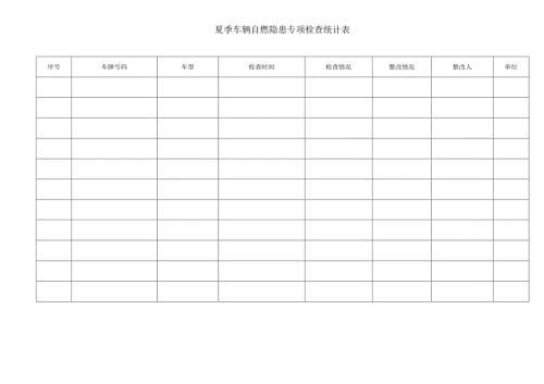 夏季车辆自燃隐患专项检查统计表.docx