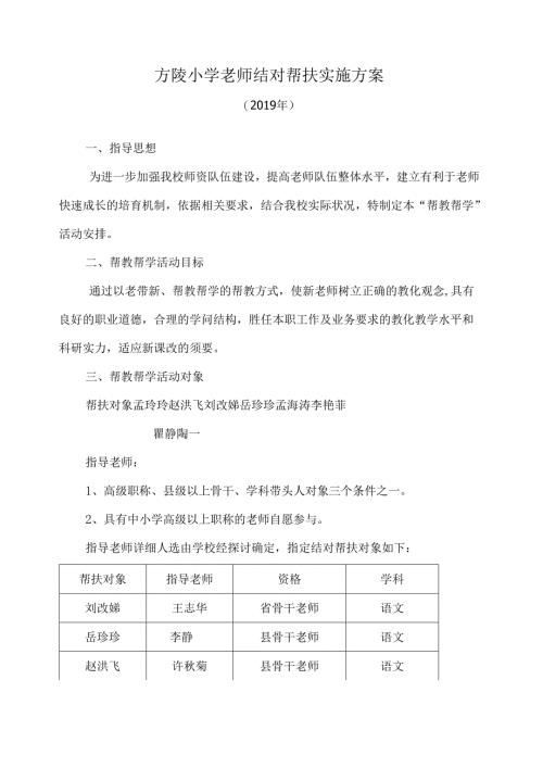 教师结对子帮扶计划.docx