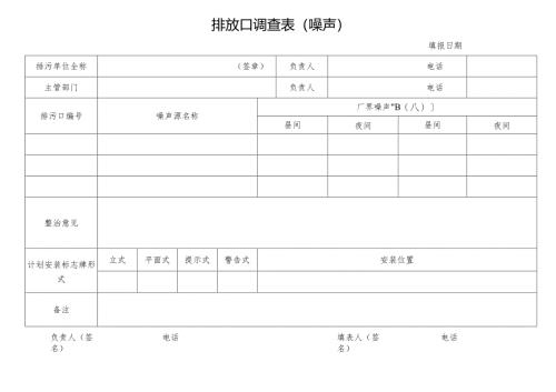 排放口调查表(噪声).docx