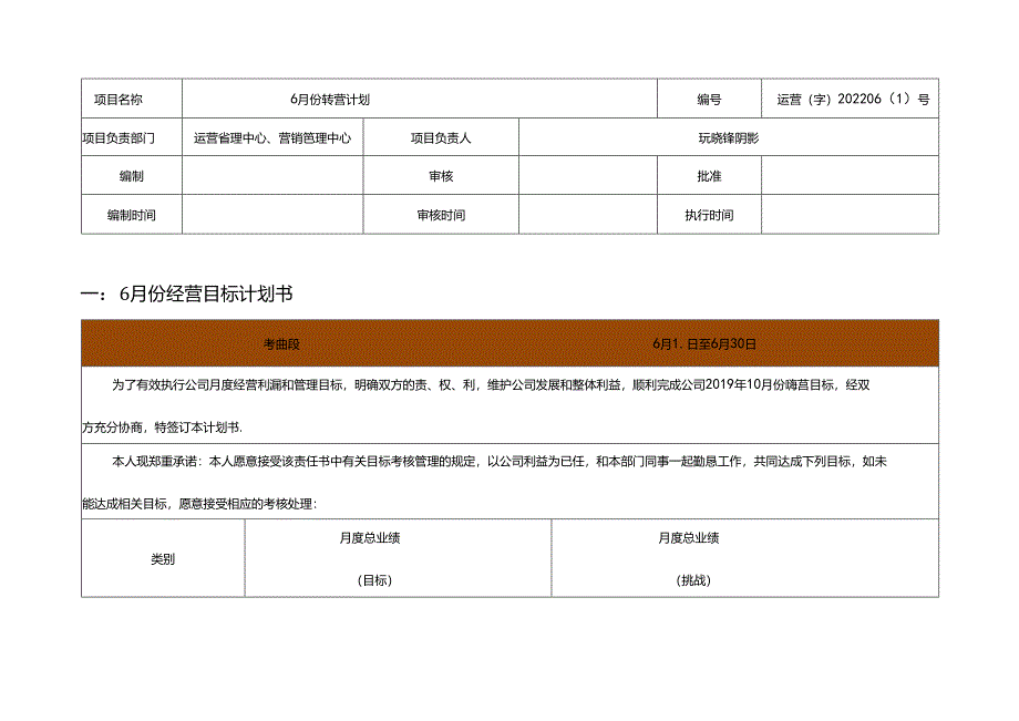 医美整形医院6月运营执行方案.docx_第1页