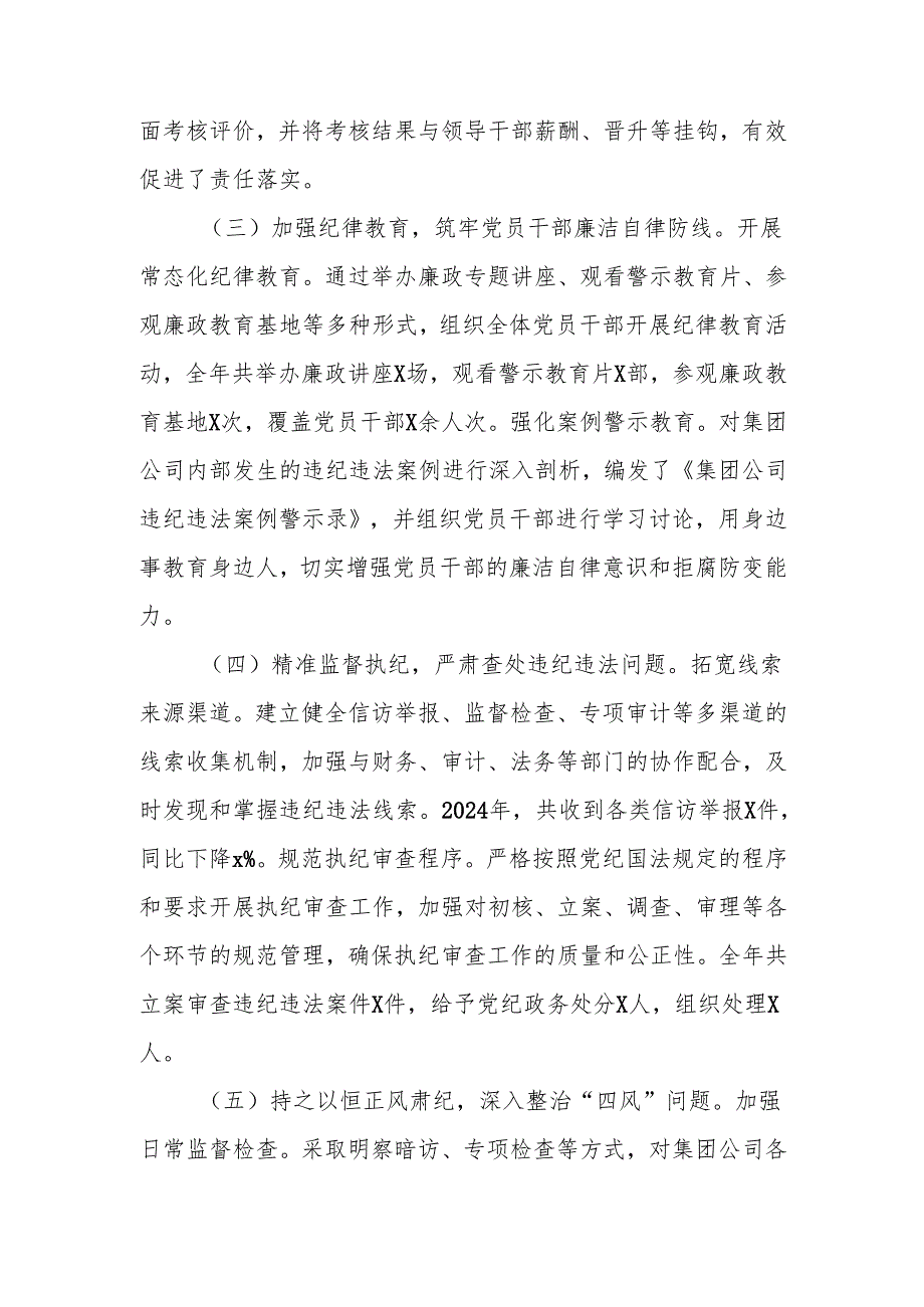 国企2024年度纪检监察工作总结.docx_第2页
