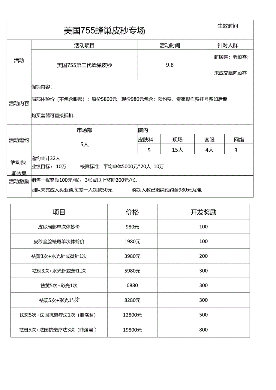 医美皮肤美容皮秒专场活动方案.docx_第1页