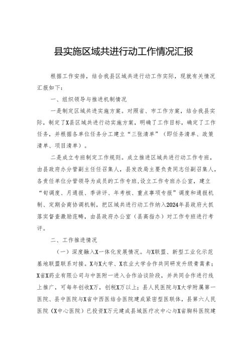2024年县实施区域共进行动工作情况汇报.docx