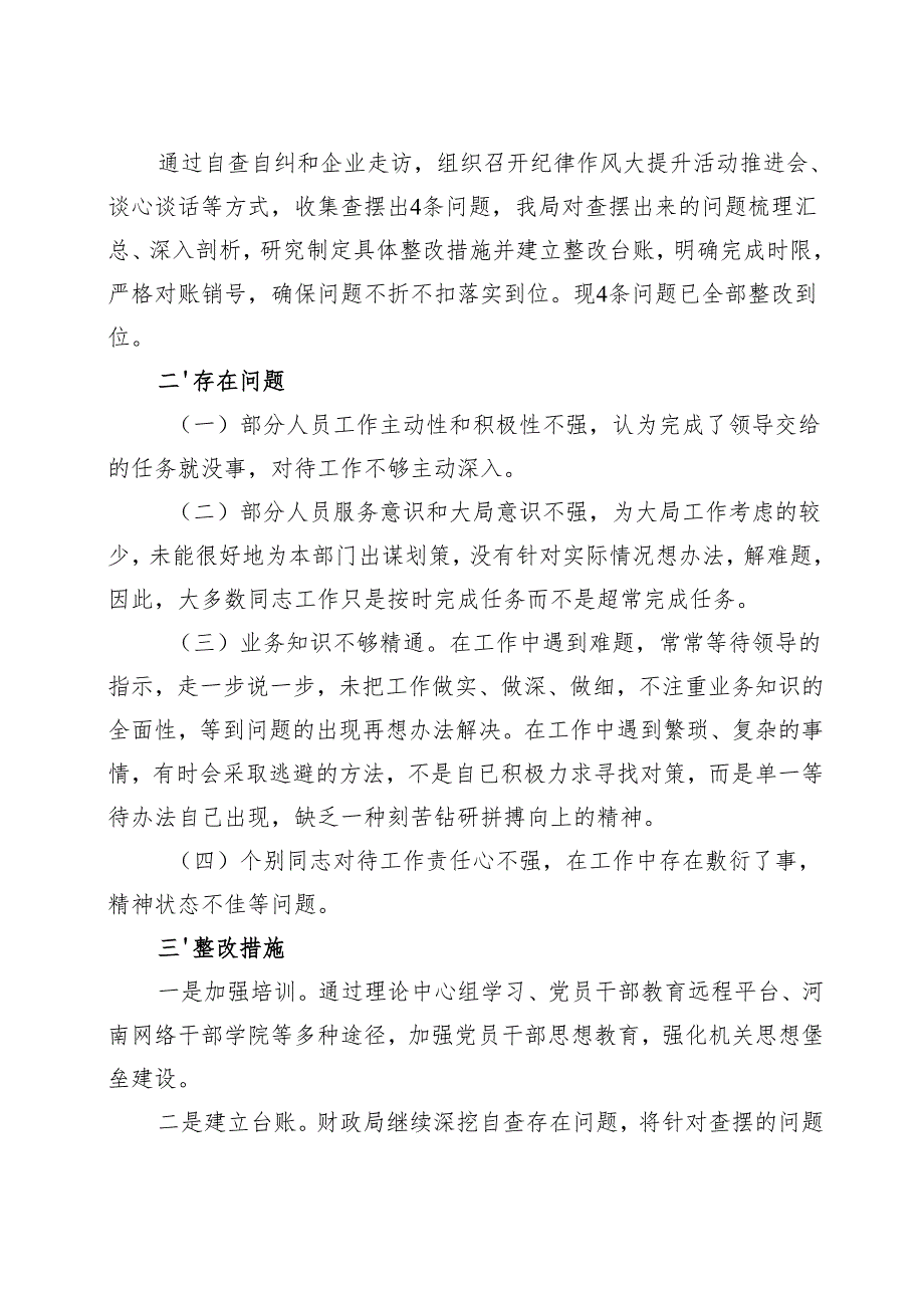 财政局作风纪律大提升活动工作总结.docx_第3页