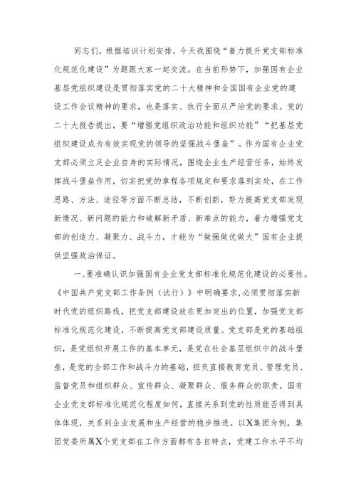 着力提升党支部标准化规范化建设讲稿.docx