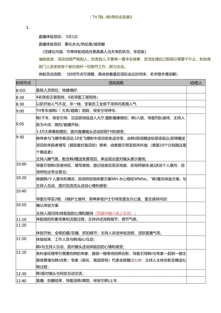 医美整形网红探店营销活动.docx_第1页