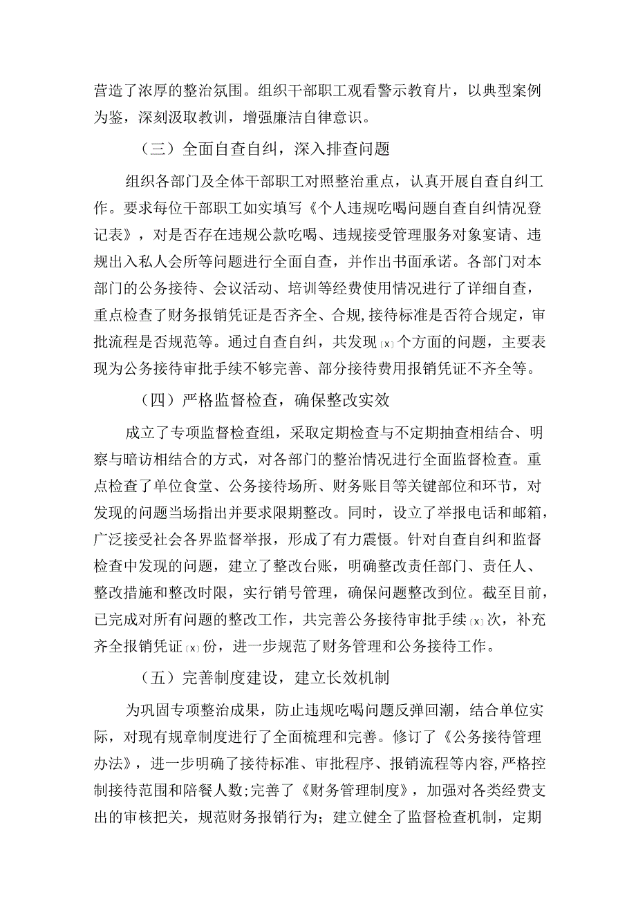 10.违规吃喝专项整治工作总结报告（详细版）.docx_第2页