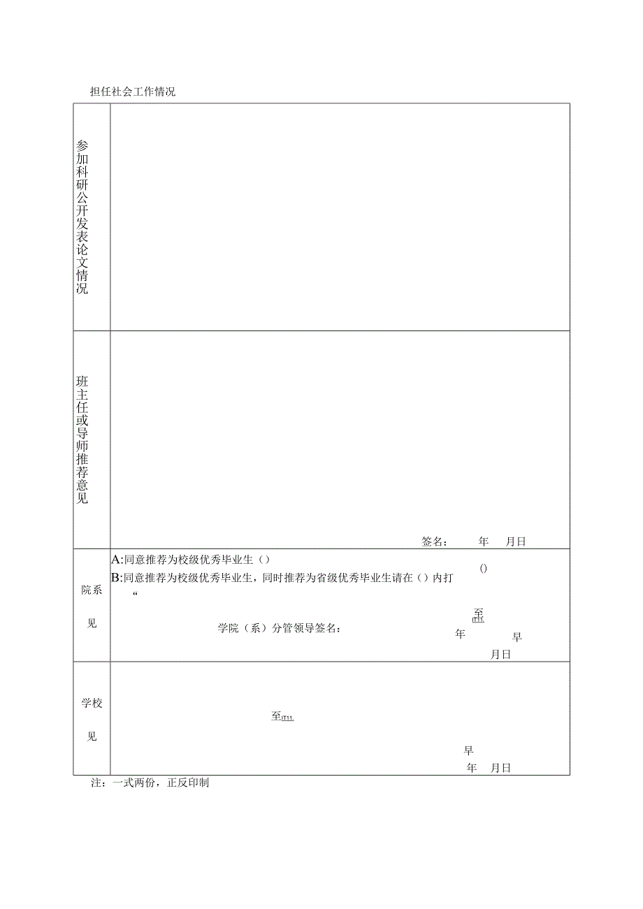 浙江大学 届本科优秀毕业生评审登记表.docx_第2页