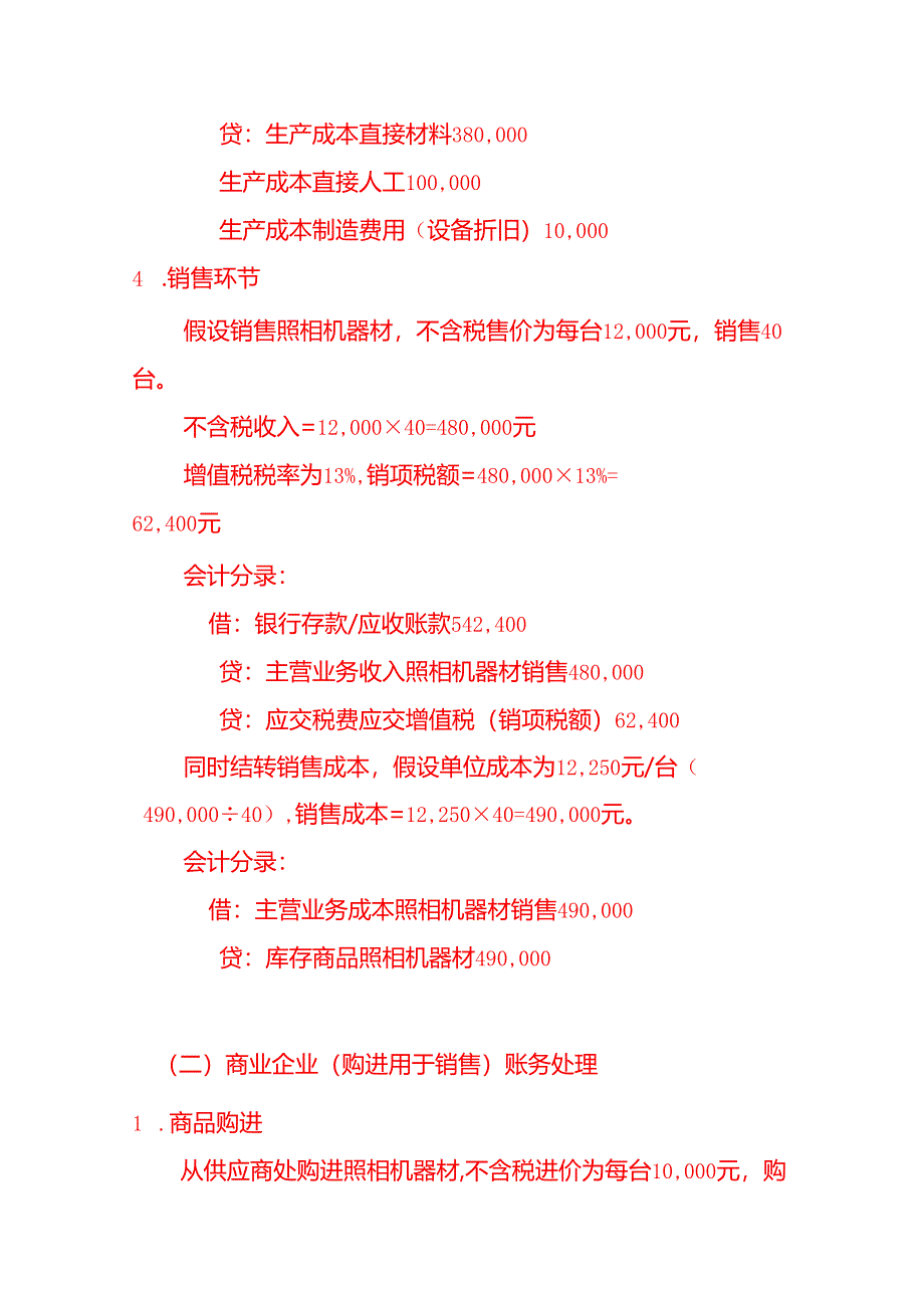 照相机器材账务处理实例－记账实操.docx_第3页