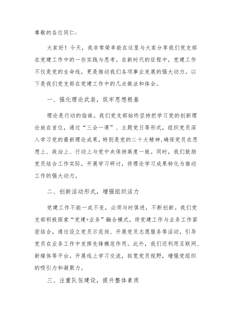 2024党支部书记党建工作总结交流材料.docx_第2页