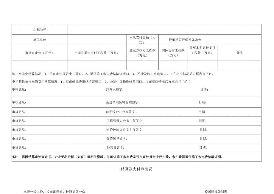 工程款支付审核表.docx_第1页