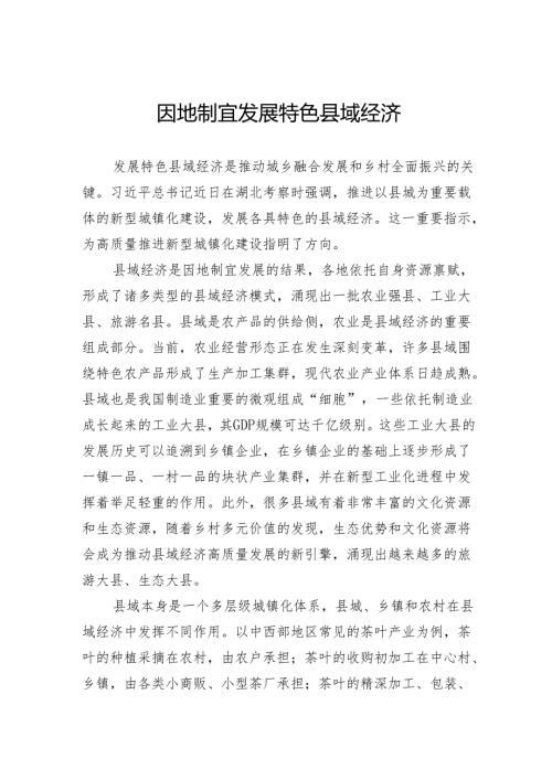 因地制宜发展特色县域经济.docx
