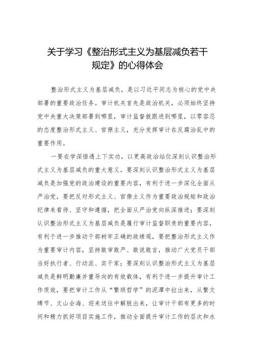 机关干部关于学习整治形式主义为基层减负若干规定的心得体会3篇.docx