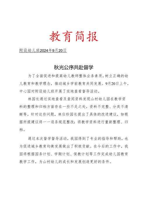 幼儿班督学简报.docx
