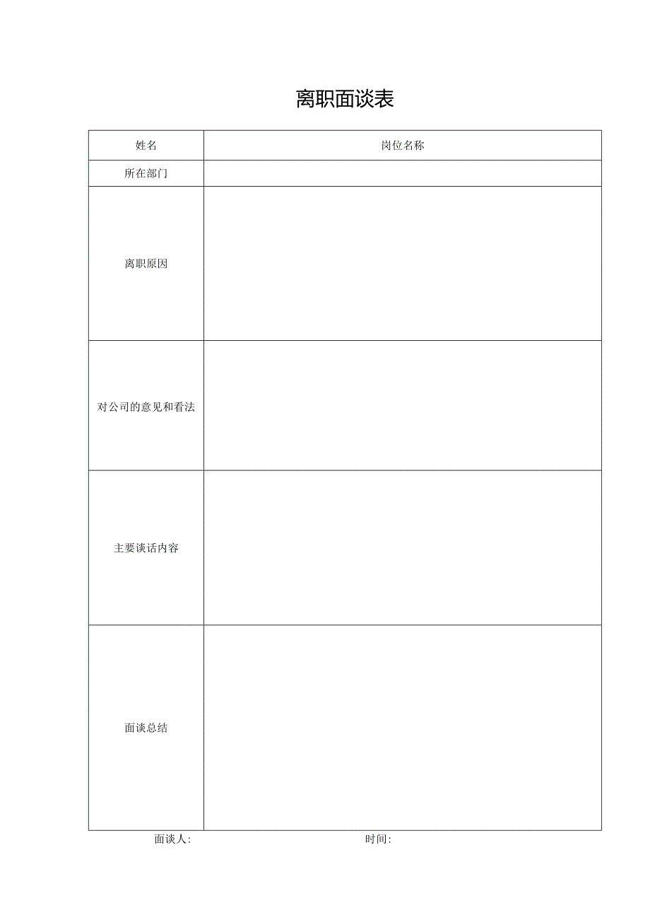 离职面谈表.docx_第1页