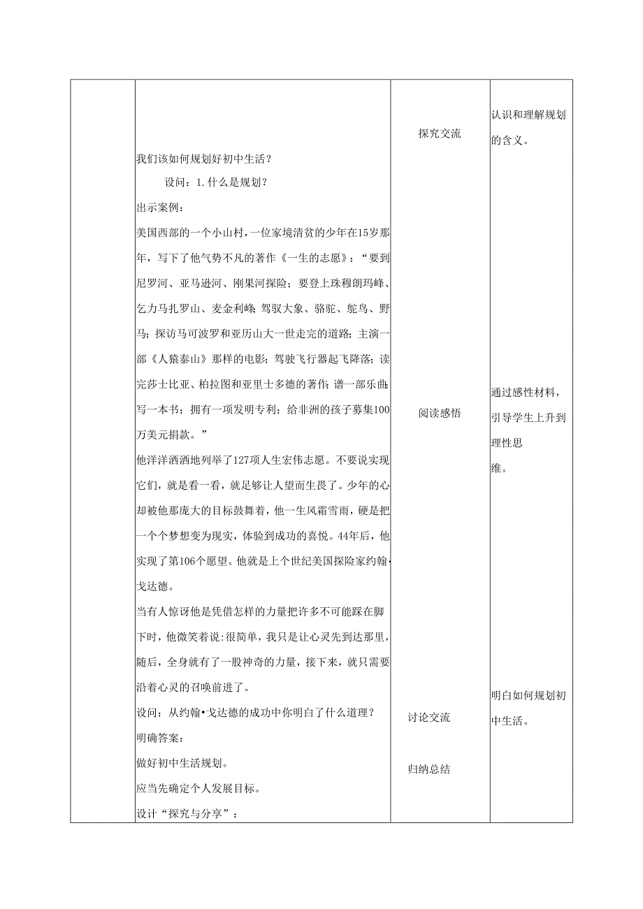 全国赛课一等奖统编版七年级道德与法治上册（人教2024年）《规划初中生活》教学设计.docx_第2页