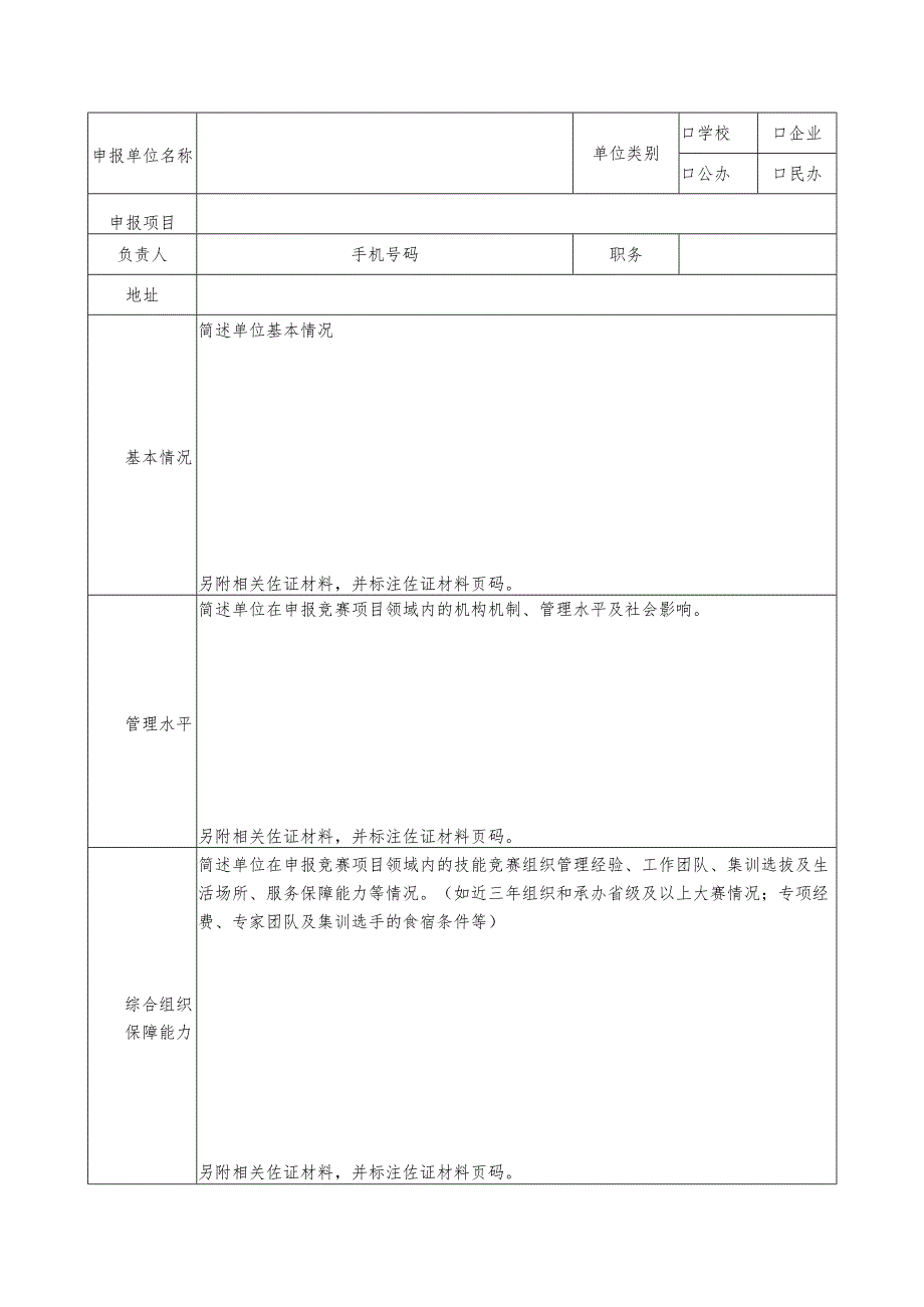河南全民技能振兴工程省级世界技能大赛重点赛项提升项目申报表.docx_第2页