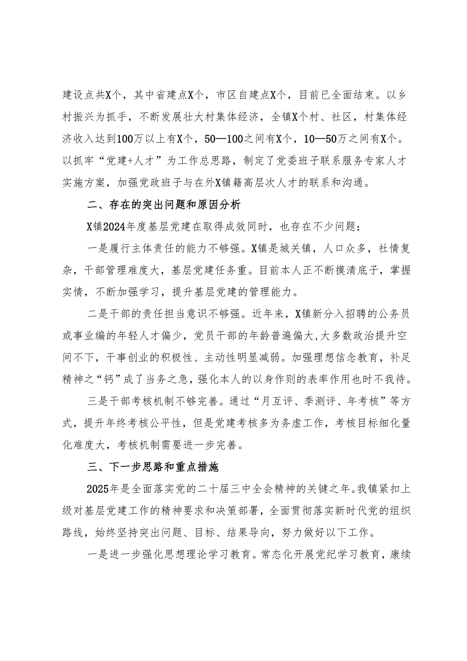 村党支部书记2024年度抓基层党建工作述职报告.docx_第3页