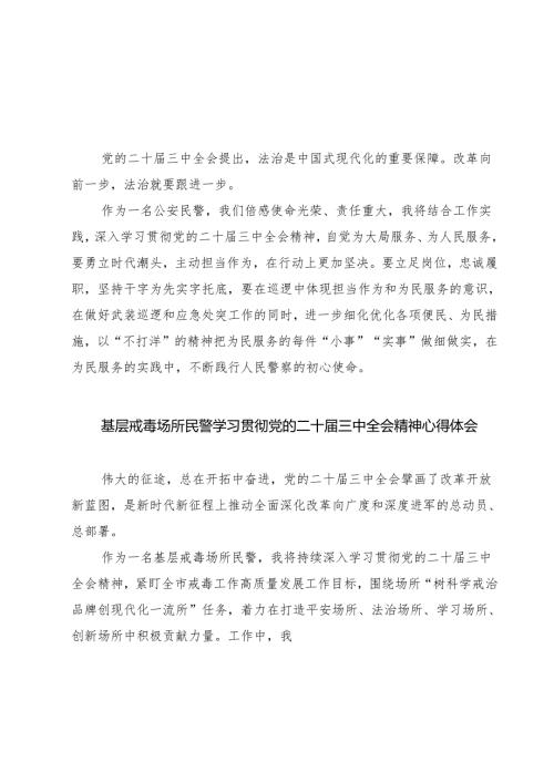 (四篇)公安民警学习贯彻党的二十届三中全会精神心得体会专题资料.docx