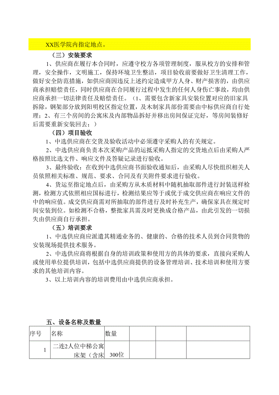 XX医学院研究生院学生宿舍家具采购方案（2024年）.docx_第2页