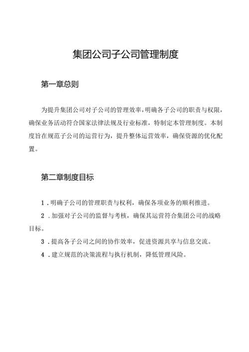 集团公司子公司管理制度.docx