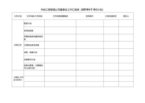 7-9月计划表（工程管理公司）.docx
