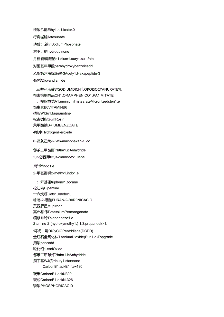 化工原料中英文对照词汇表7793910.docx_第2页