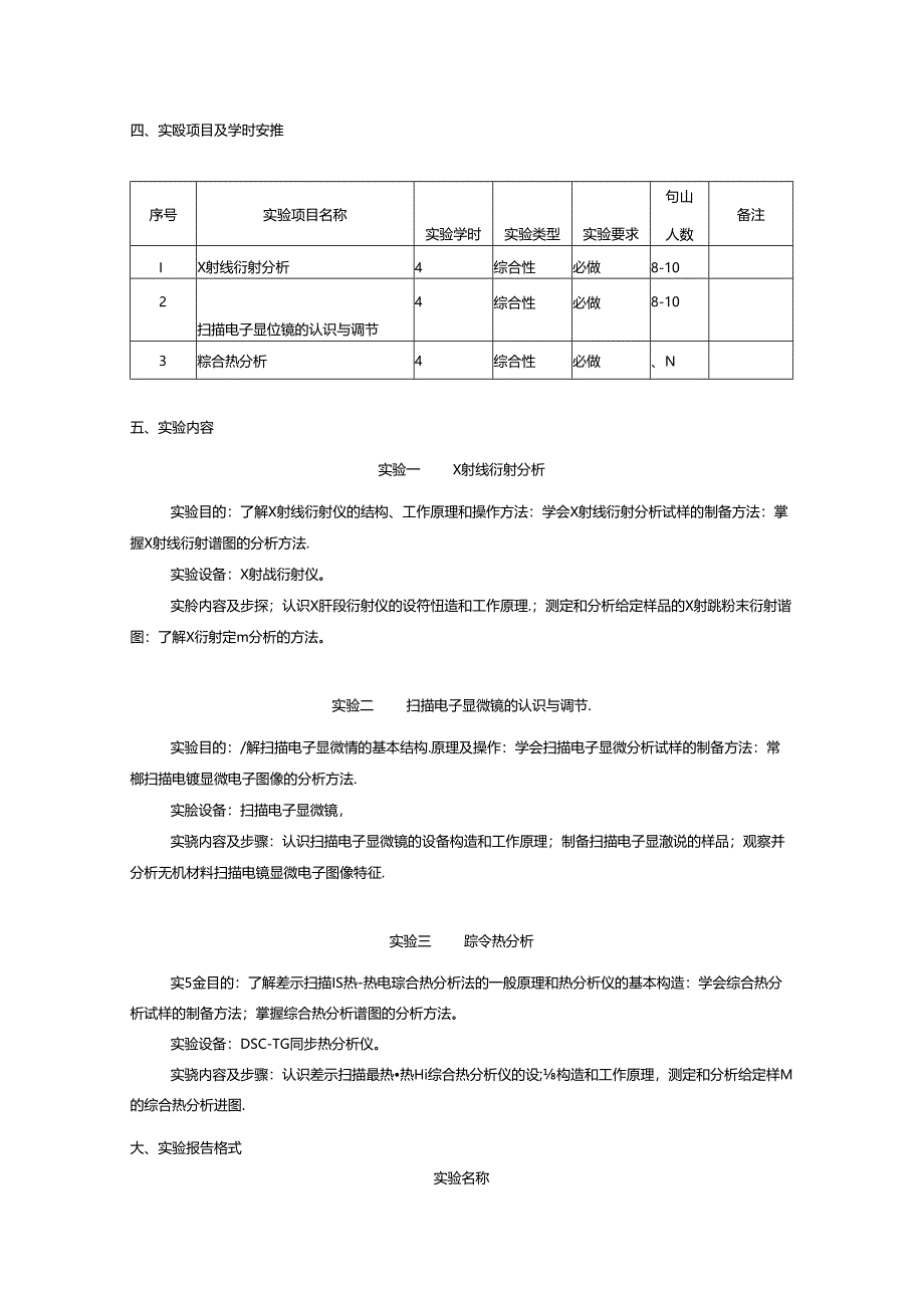 《材料研究与测试方法》实验教学大纲.docx_第2页
