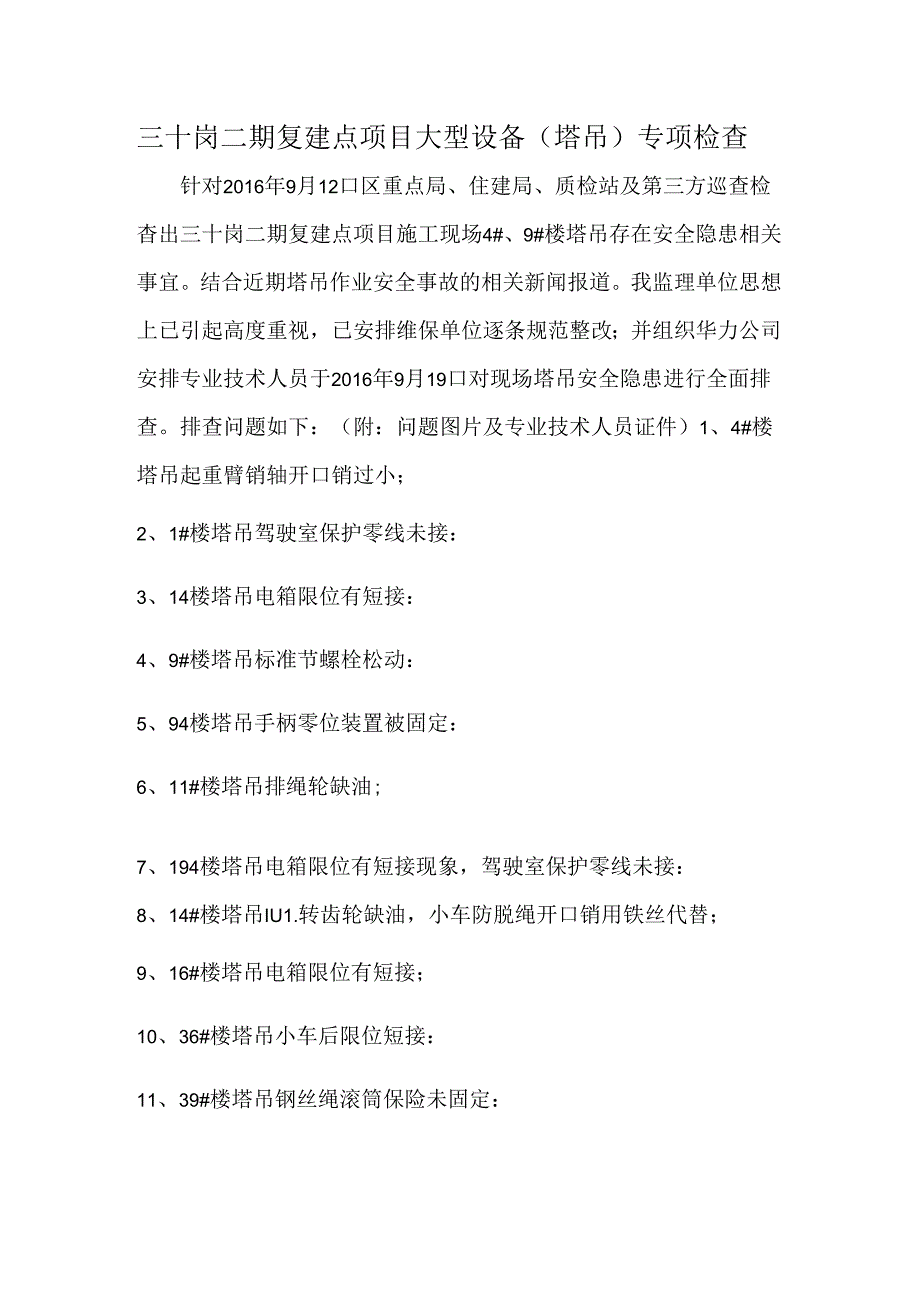 塔吊专项检查 .docx_第1页