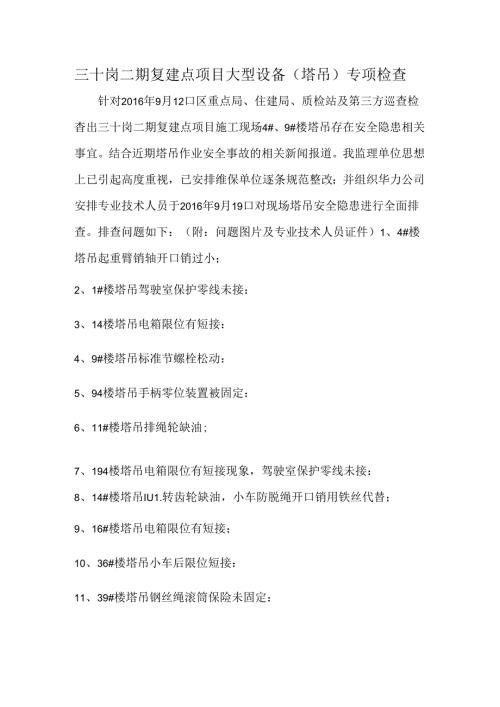 塔吊专项检查 .docx