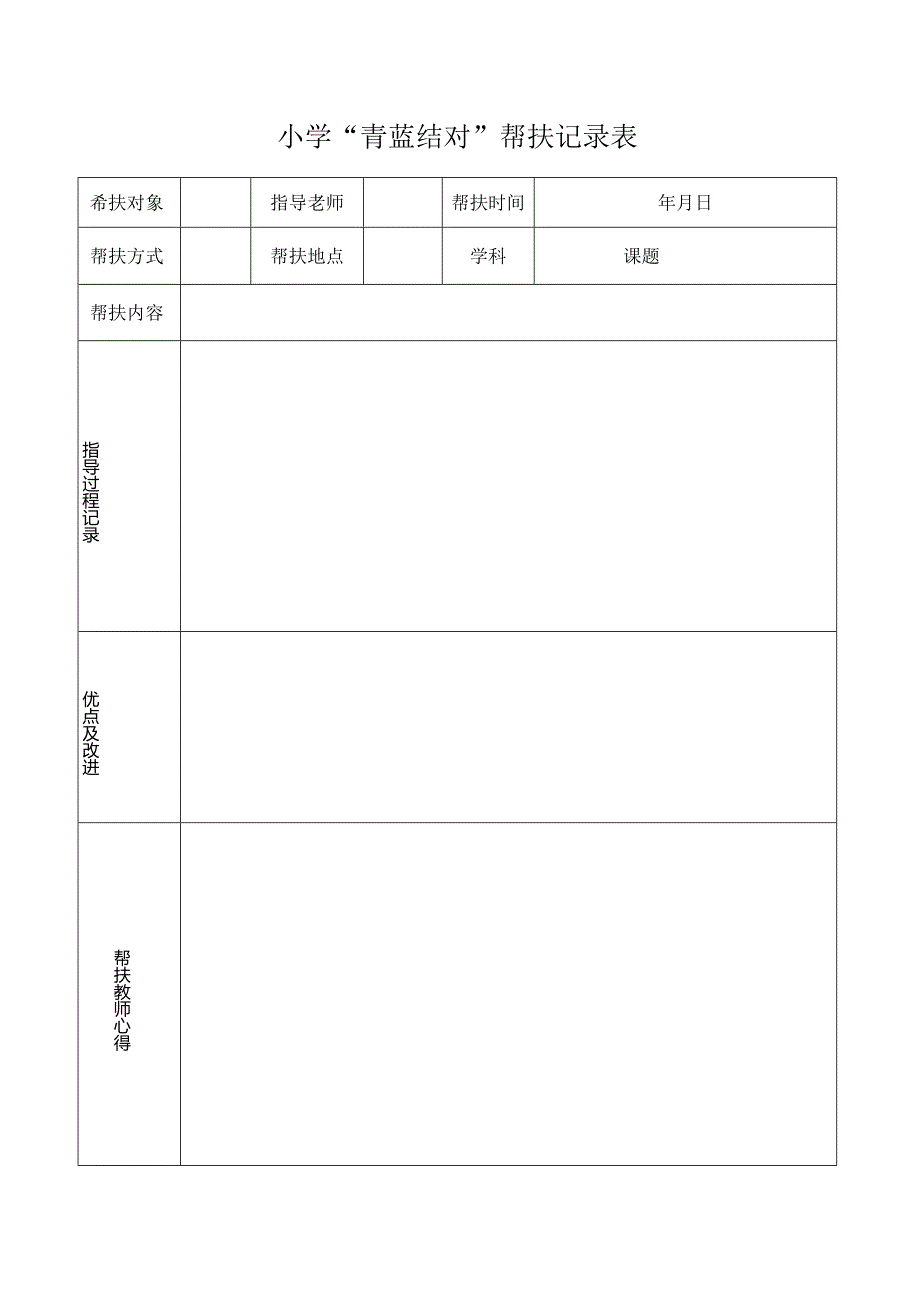 青蓝结对帮扶活动记录.docx_第1页