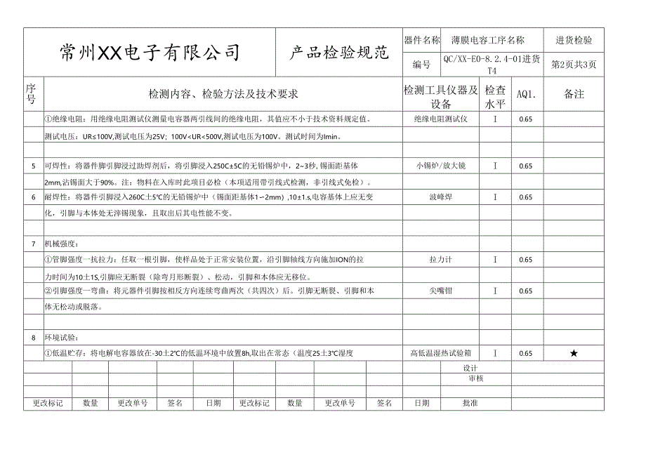 薄膜电容进货检验标准.docx_第2页