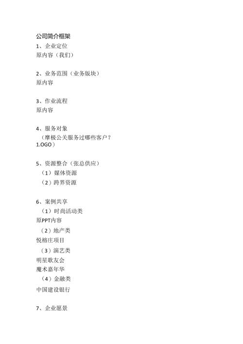 公司简介框架.docx