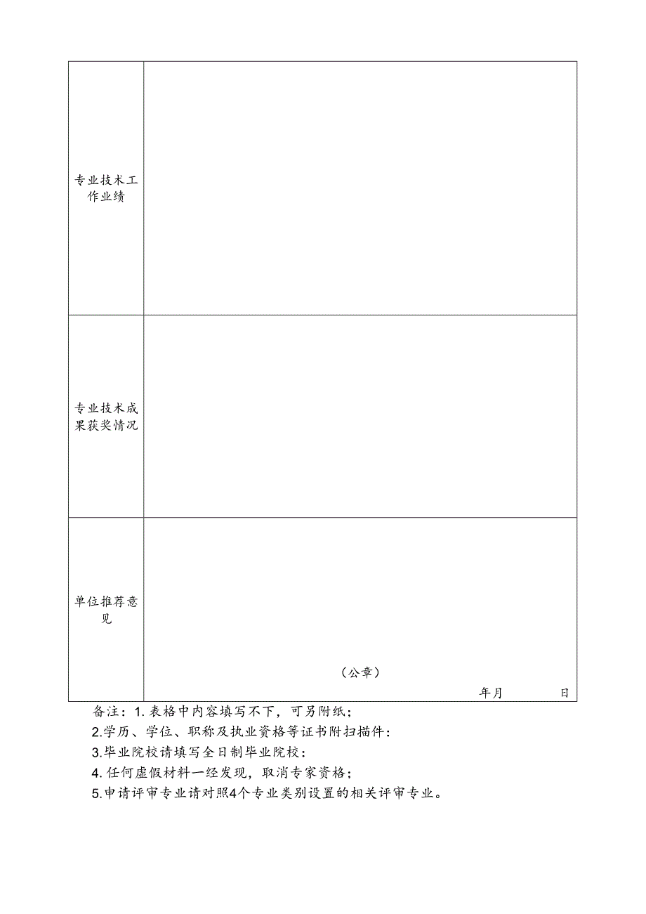 住房和城乡建设领域专业技术资格评审专家申请表.docx_第2页