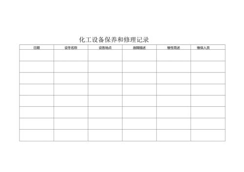 化工设备保养和维修记录.docx