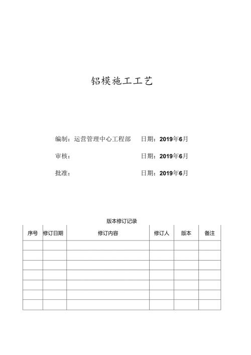 XX置地铝模施工工艺标准.docx