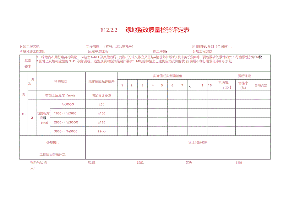 12绿化工程质量检验评定表.docx_第1页