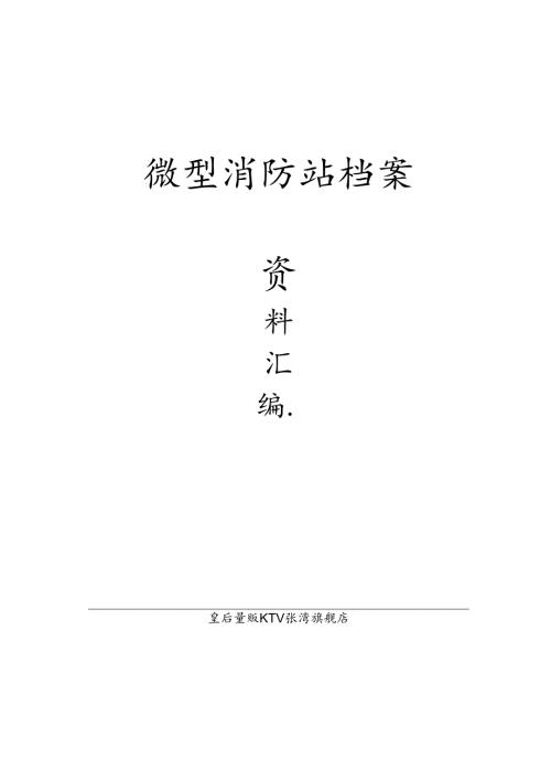 微型消防站档案模板.docx