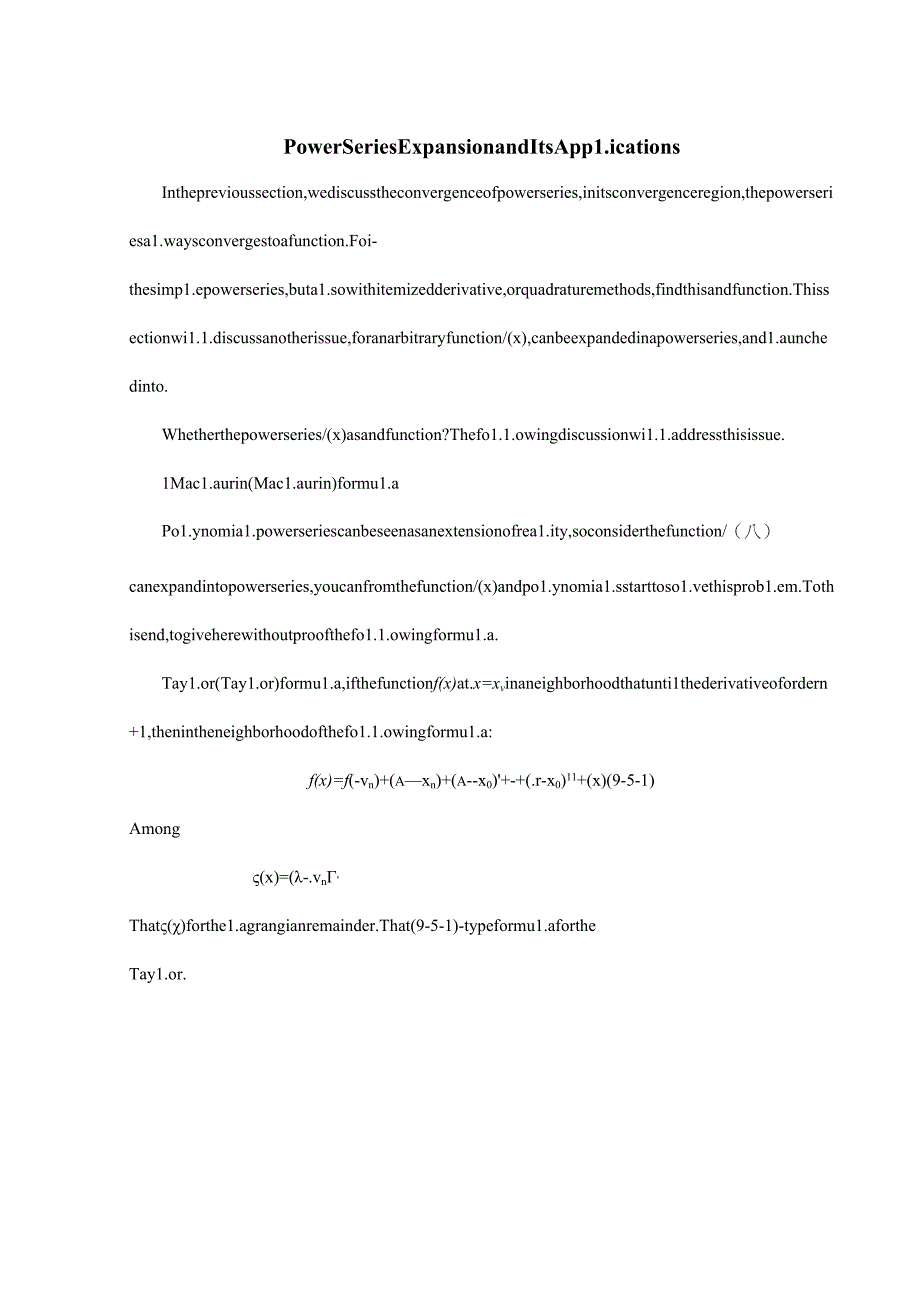 函数幂级数毕业论文中英文资料外文翻译文献.docx_第1页