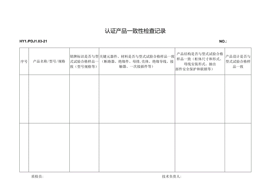 PDJL03-21认证产品一致性检查记录.docx_第1页