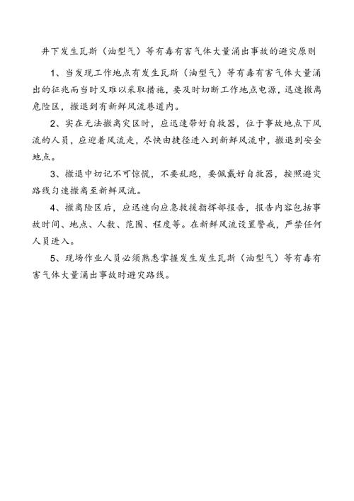 井下发生瓦斯（油型气）等有毒有害气体大量涌出事故的避灾原则.docx