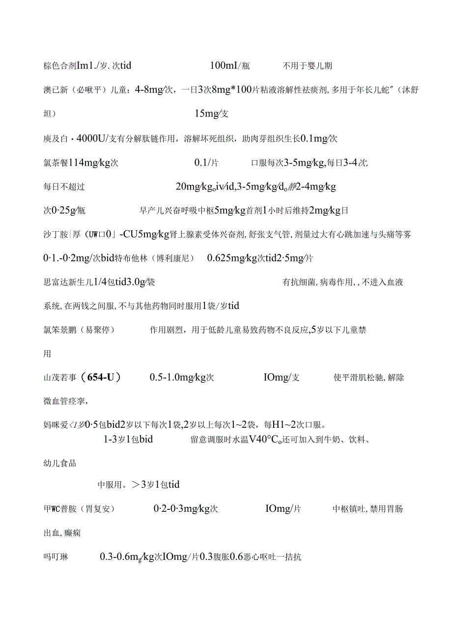 儿童药物剂量汇总[1].docx_第2页