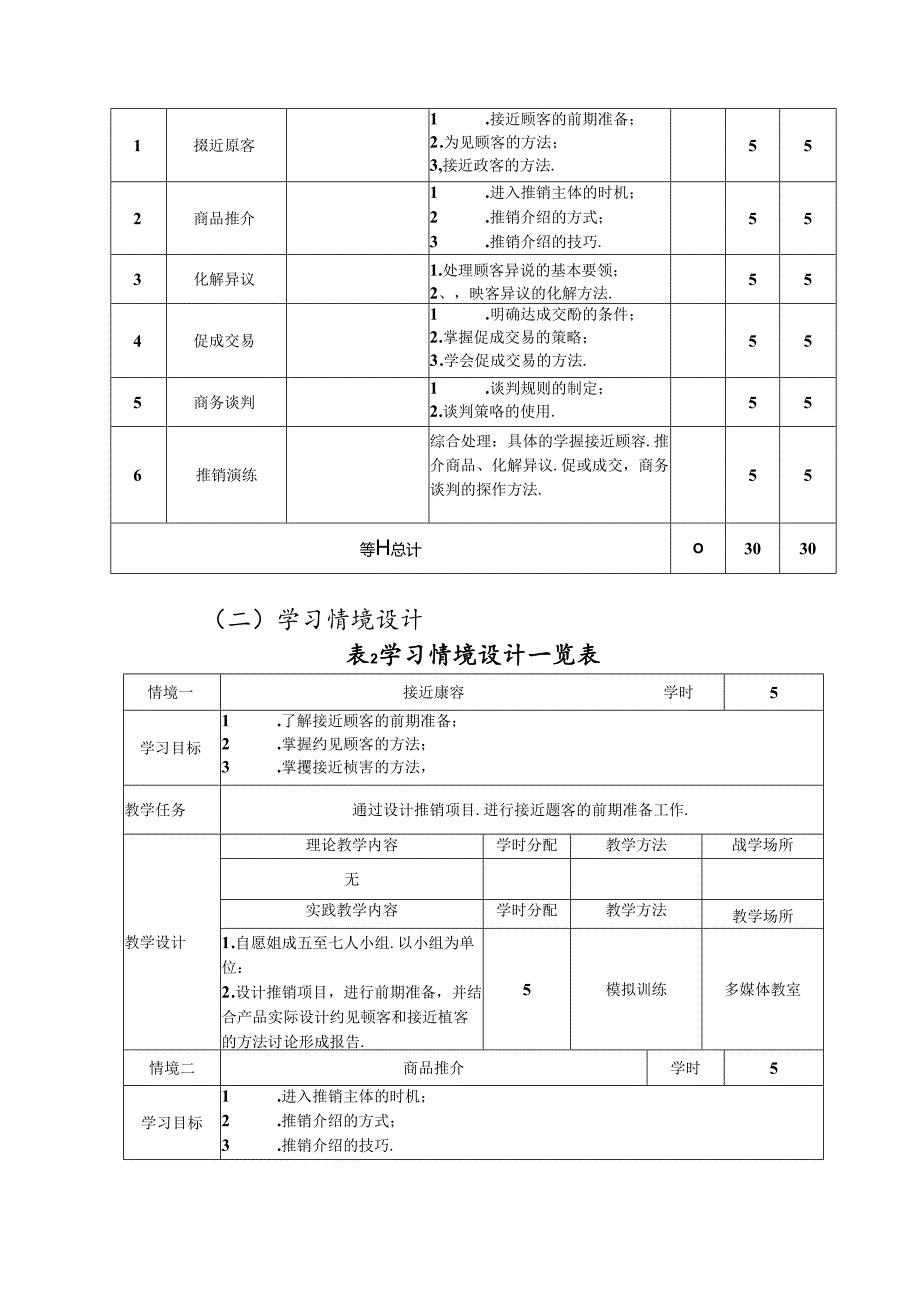 职业技术学院《商务谈判与推销技巧实训》课程标准.docx_第3页