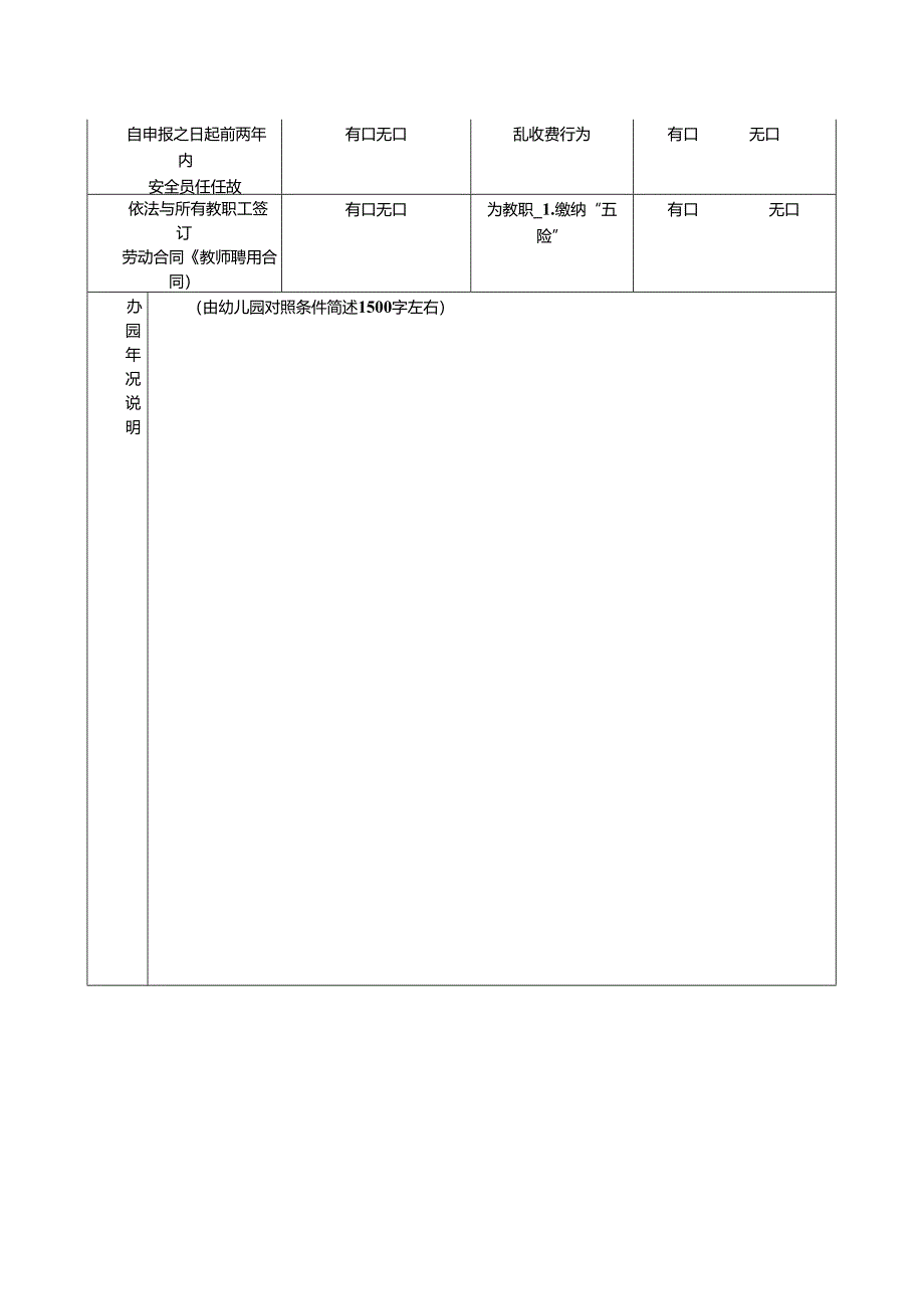 普惠性民办幼儿园申报表.docx_第2页