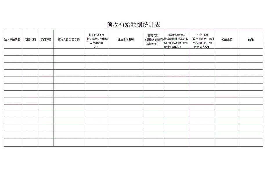 预收初始数据统计表.docx_第1页