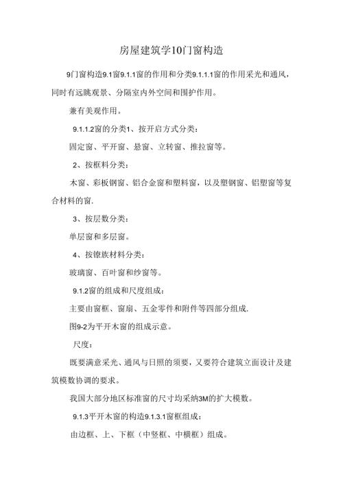 房屋建筑学10门窗构造.docx